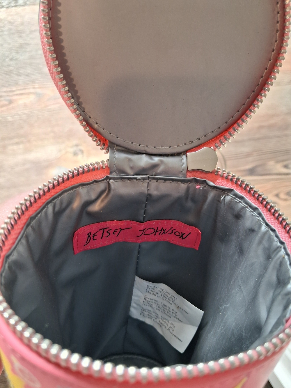 RARE Betsey Johnson Le Bubbles Pink Cylinder Crossbody Bag - Picture 6 of 7